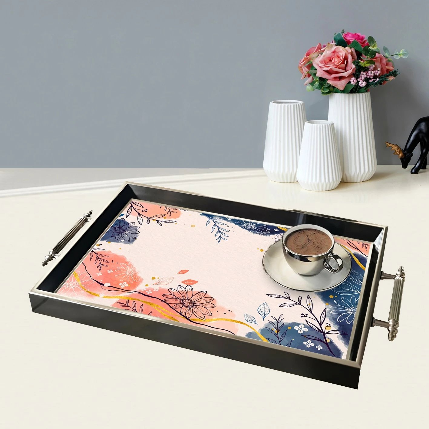 Tabaka prej qelqi Aberto Design, shumëngjyrëshe, TPG9798