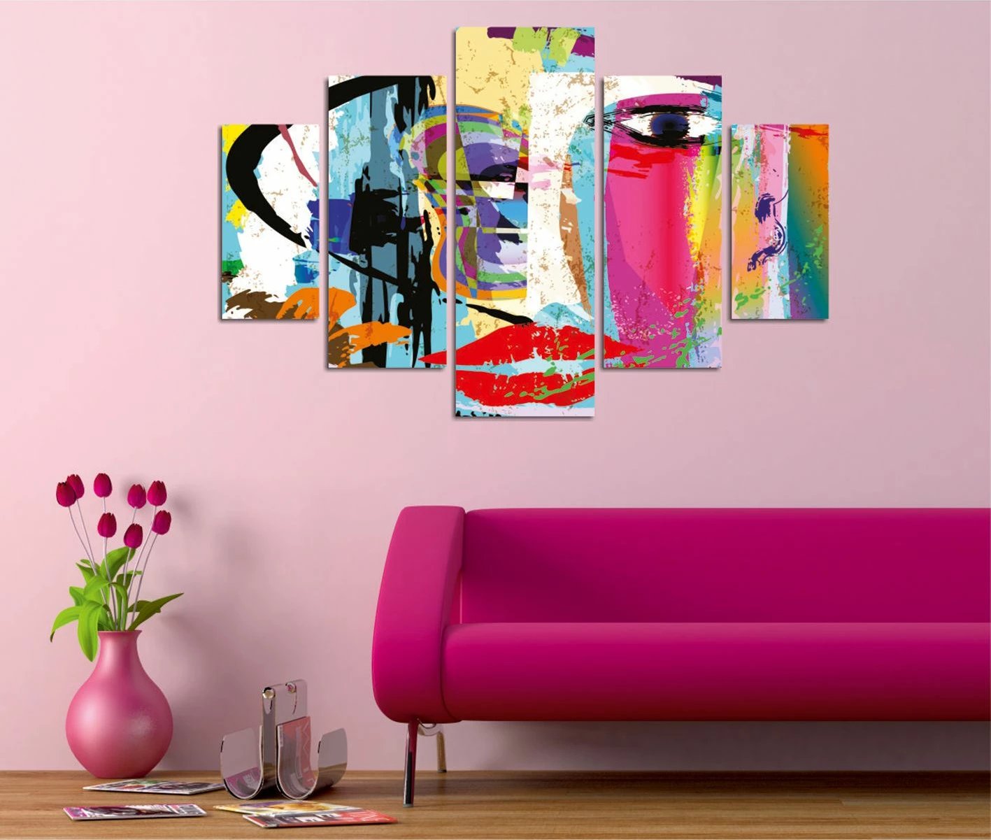 Pikturë dekorative MDF, shumëngjyrëshe, 5 pjesë, ST287