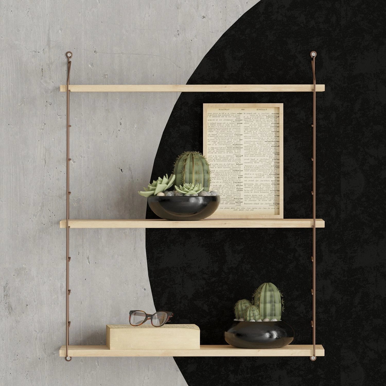 Raft muri Armoni 3'lu, ngjyrë lisi