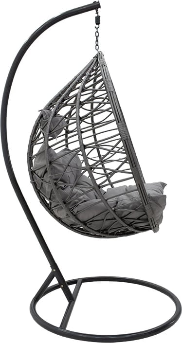 Hudson karrige varëse metal-pp-jastëk ngjyrë gri 109x119x195cm