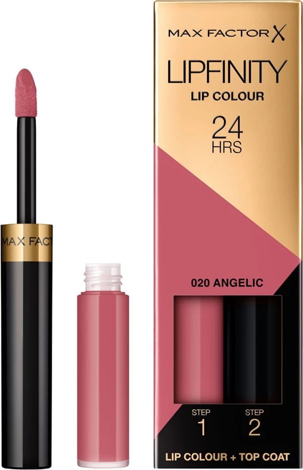 Buzëkuq për femra Max Factor Lipfinity Lip Colour Two-Phase Long-Lasting Liquid Lipstick 020 Angelic, 4g