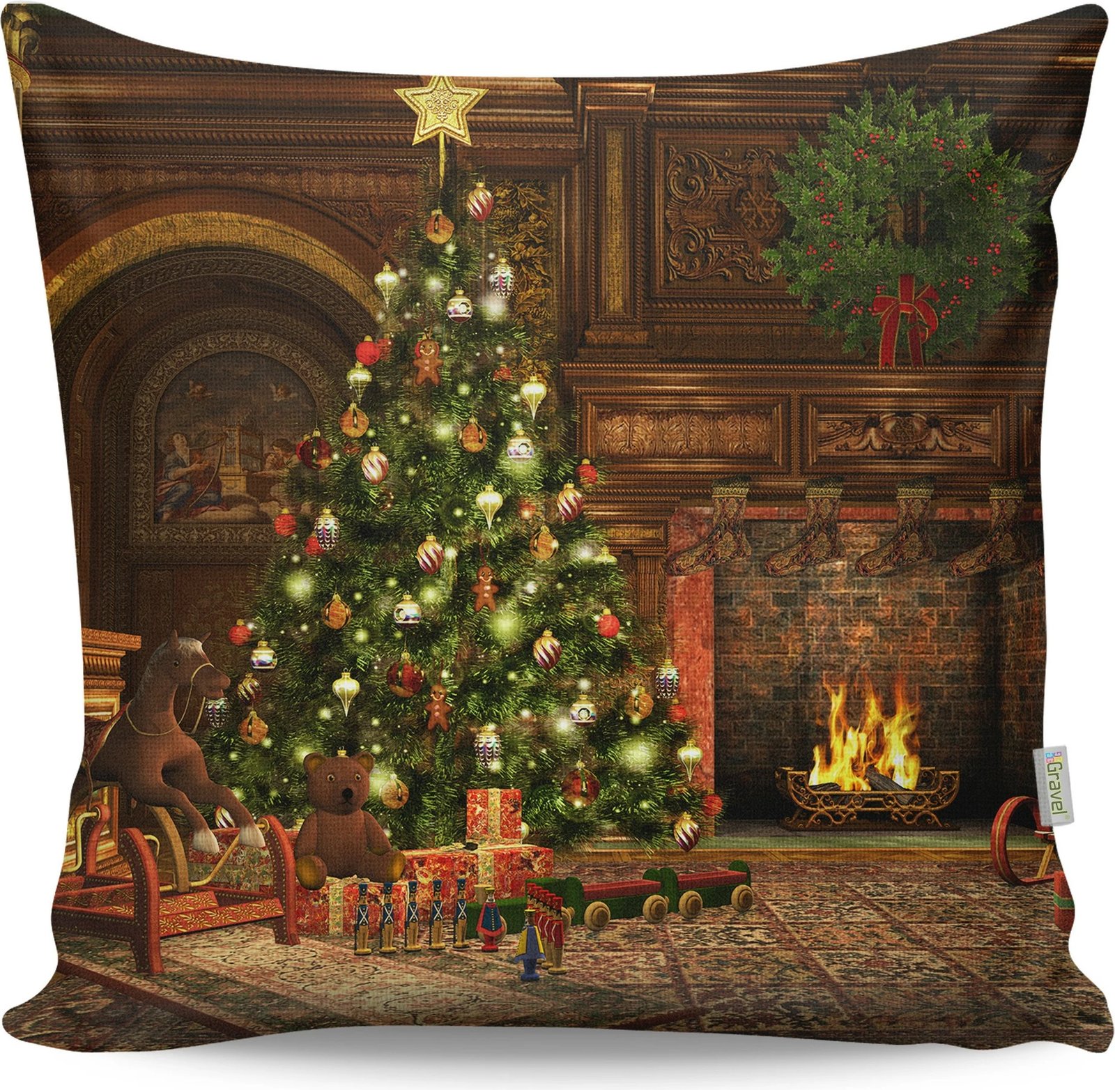 Jastëk dekorativ Aberto Design, A12941, shumëngjyrësh, 43x43cm