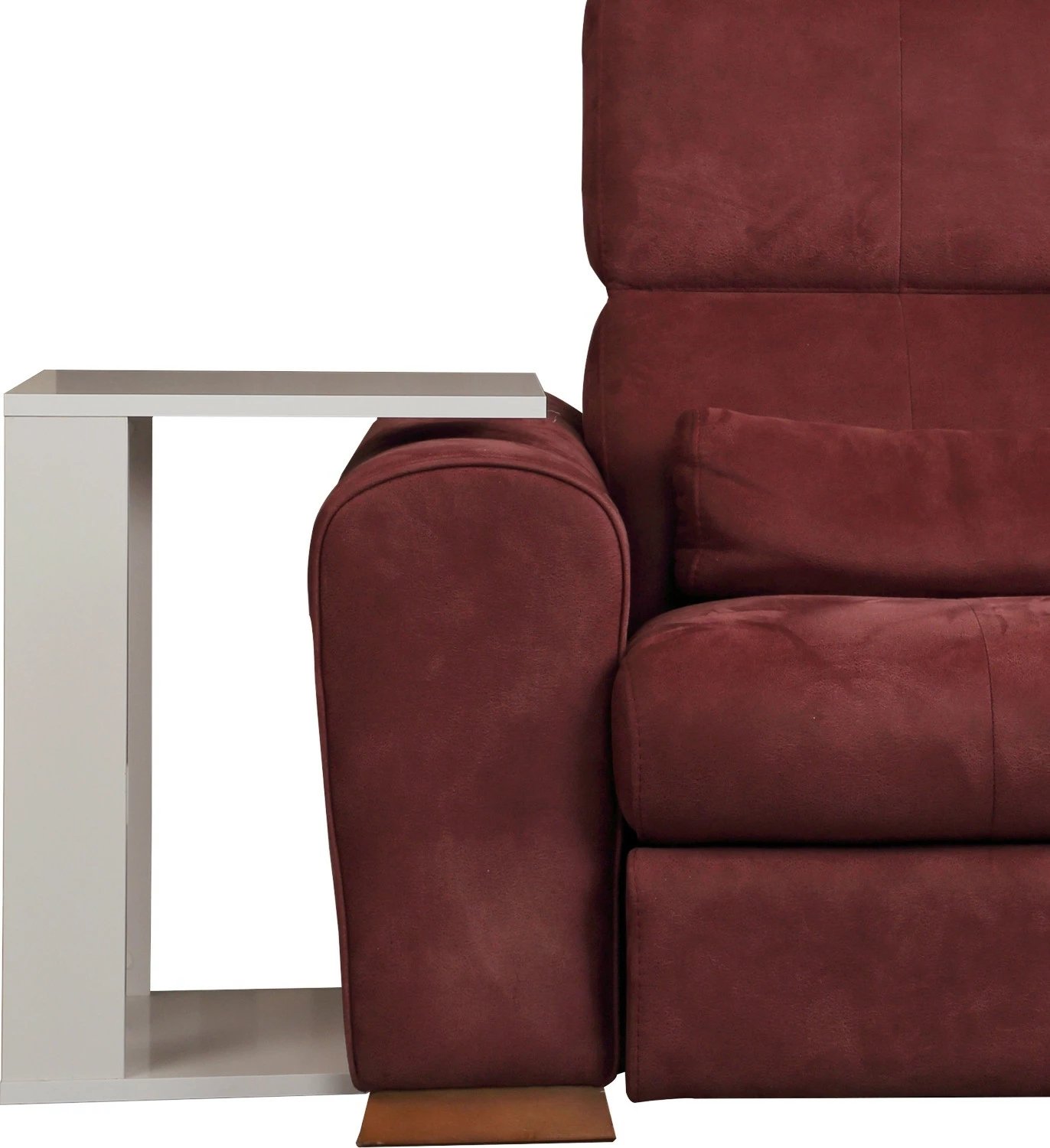 Tavolinë anësore Hanah Home, një copë, ngjyrë e bardhë me shkëlqim