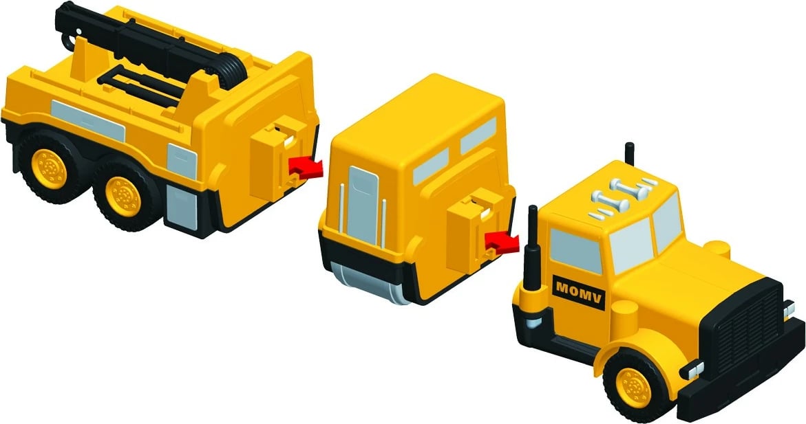 Set lodrash ndërtimi magnetike MalBlo, MALIK, 0315, 9 pjesë, e verdhë