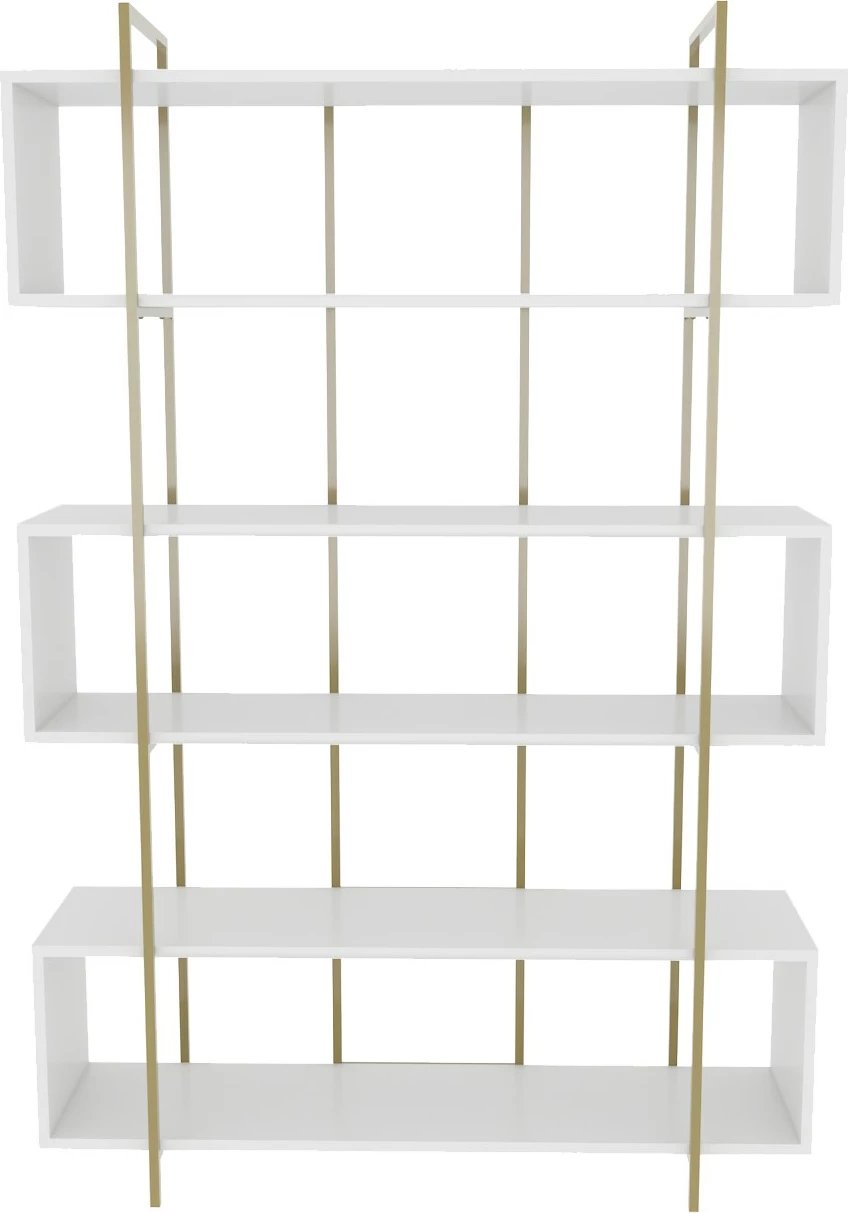 Raft librash Hanah Home, Bruti, i bardhë dhe ari