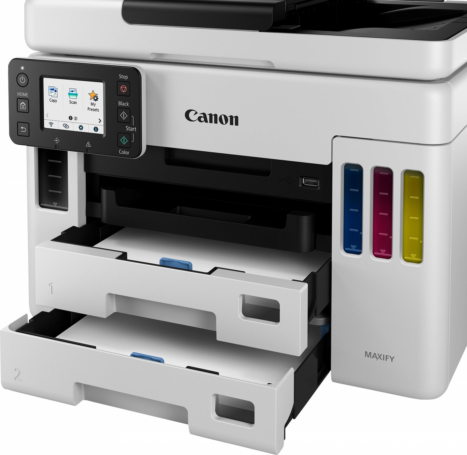 Printer Canon MAXIFY GX7050 MegaTank, Inkjet, Printim me ngjyra, 600 x 1200 DPI, A4, Printim direkt, Bardhë, Zi Printer Canon MAXIFY GX7050 MegaTank, Inkjet, Printim me ngjyra, 600 x 1200 DPI, A4, Printim direkt, Bardhë, Zi