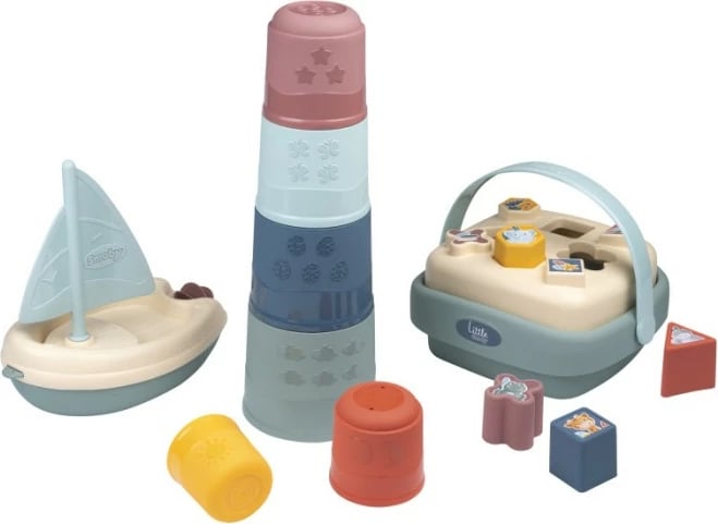 Set lodrash 3-në-1 Smoby Little, për banjë dhe dhomë, multikolor