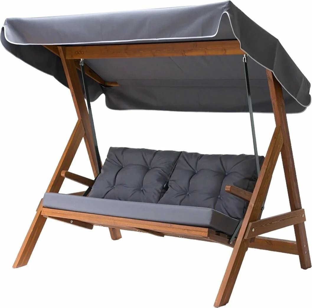 Karrige lëkundëse treshe për kopsht, ngjyrë antracit, Skye Decor Paris 2000