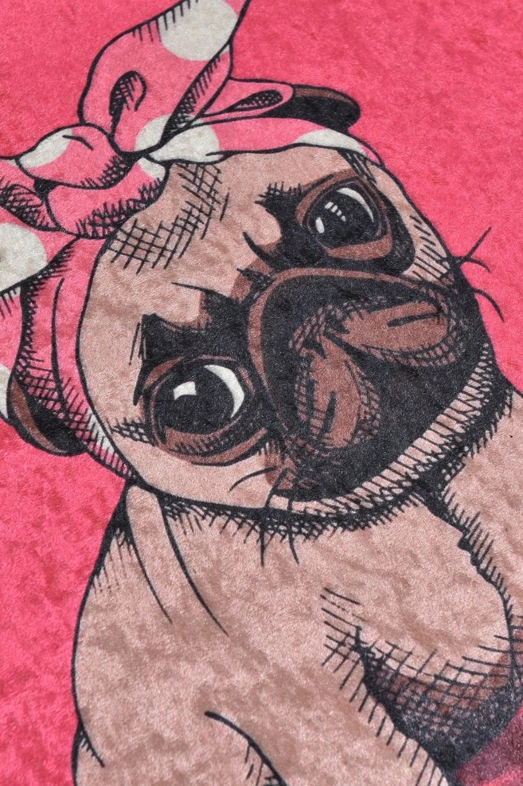 Set tapetash për banjo (2 copë), Mijölnir, ngjyrë rozë me qen Pug