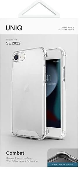 Mbështjellës UNIQ Combat për iPhone 7/8/SE 2020/SE 2022, i bardhë