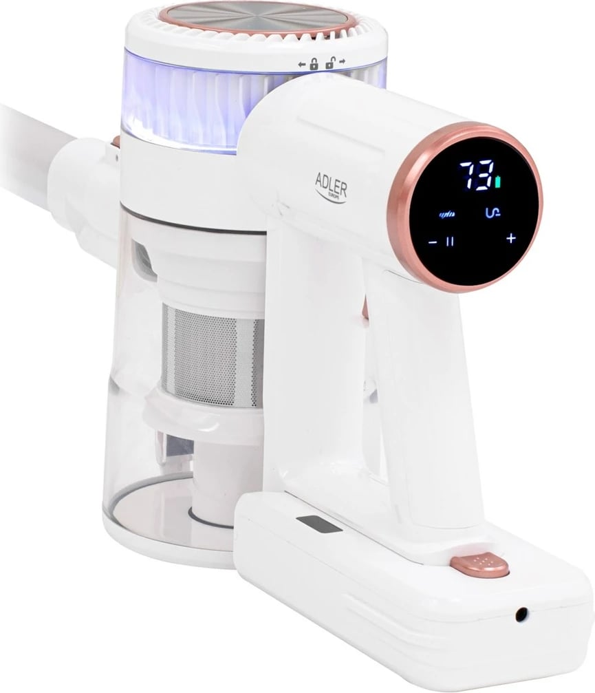 Fshesë me korrent pa kabllo Adler AD 7079, 0.4L, 2200 mAh, E bardhë