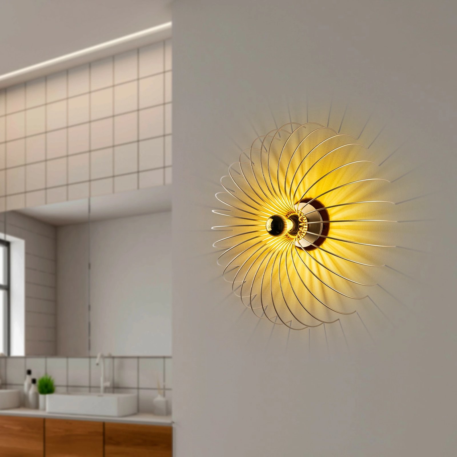 Llambë muri Opviq, Karsortel, ngjyrë ari, N-643-1