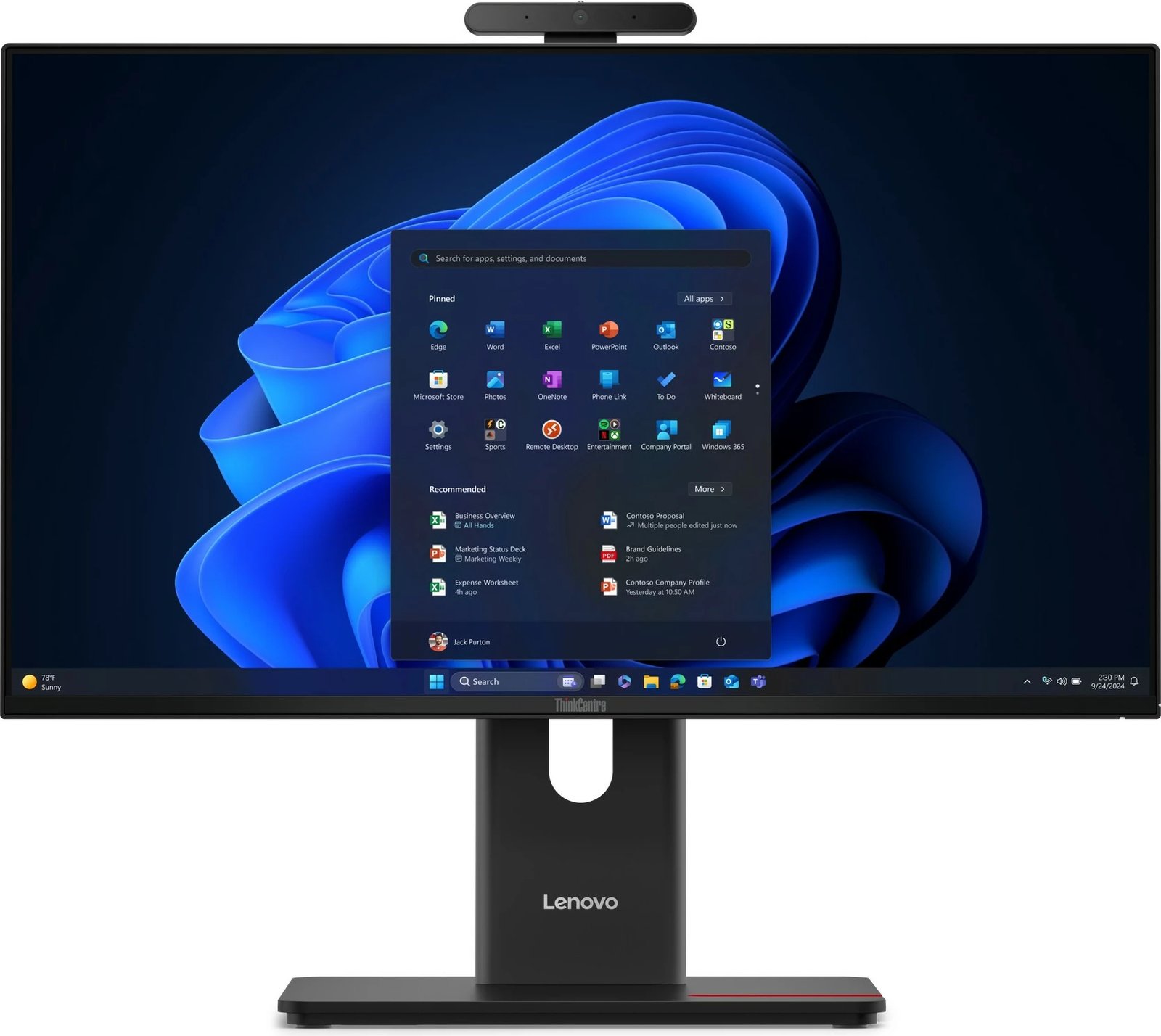 Kompjuter All-in-One Lenovo ThinkCentre M70a G6, i5, 16GB RAM, 512GB SSD, 23.8" FHD, e zezë