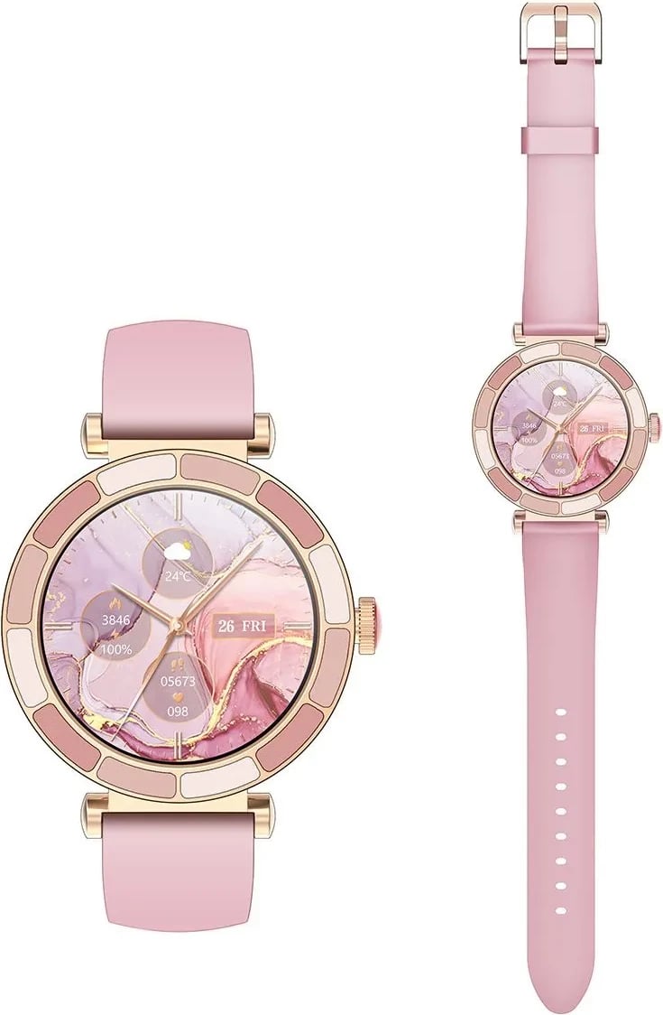 Smartwatch meanit M45, 1.27", rozë