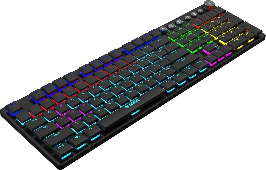 Tastierë wireless RF iBox AURORA K-6 + Bluetooth QWERTY, e zezë Tastierë wireless RF iBox AURORA K-6 + Bluetooth QWERTY, e zezë