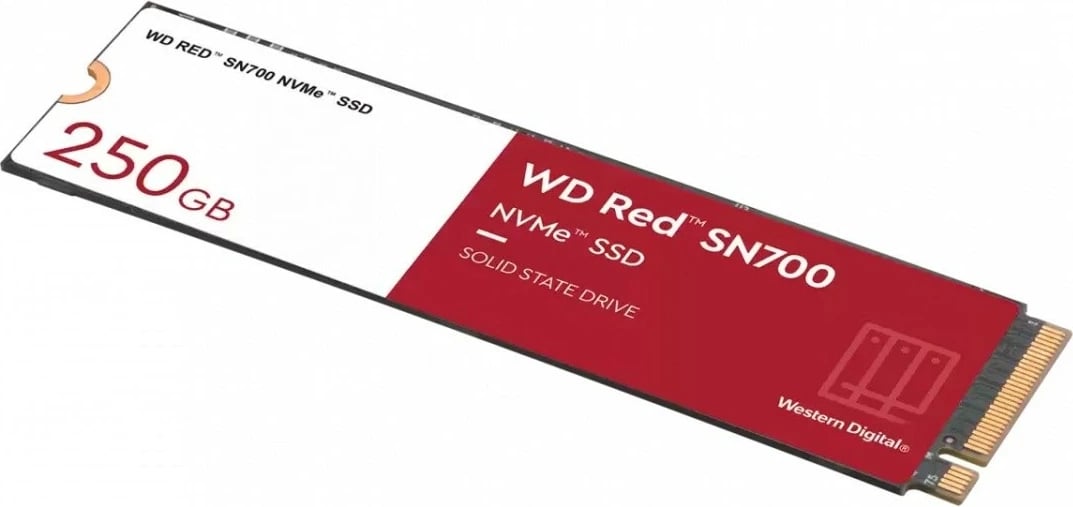 SSD NVMe Kasë Western Digital WD Red SN700, 250GB, M.2 2280, PCIe, Kuqe/Bardhë
