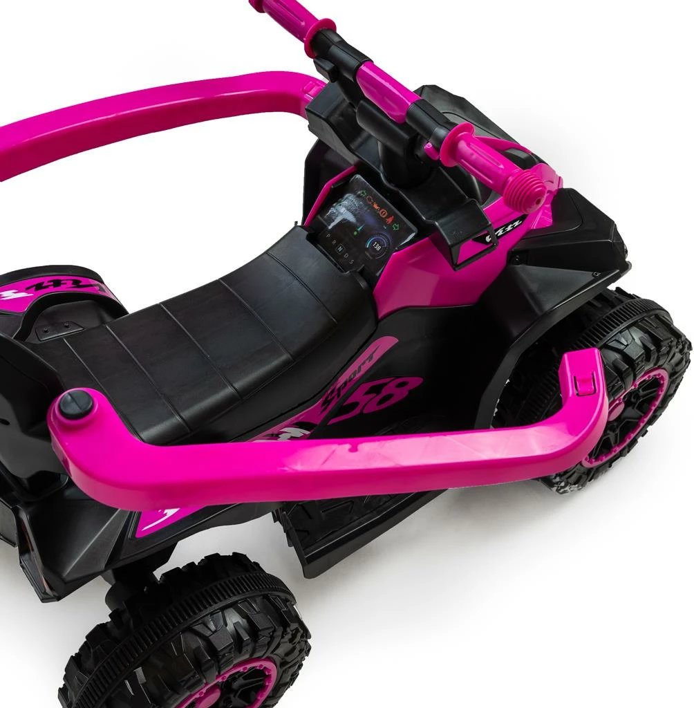 mjet shtytës fëmijësh, Baby Mix, Mega, me dorezë shtytëse, kapacitet 30 kg, buton me efekte zanore, blu