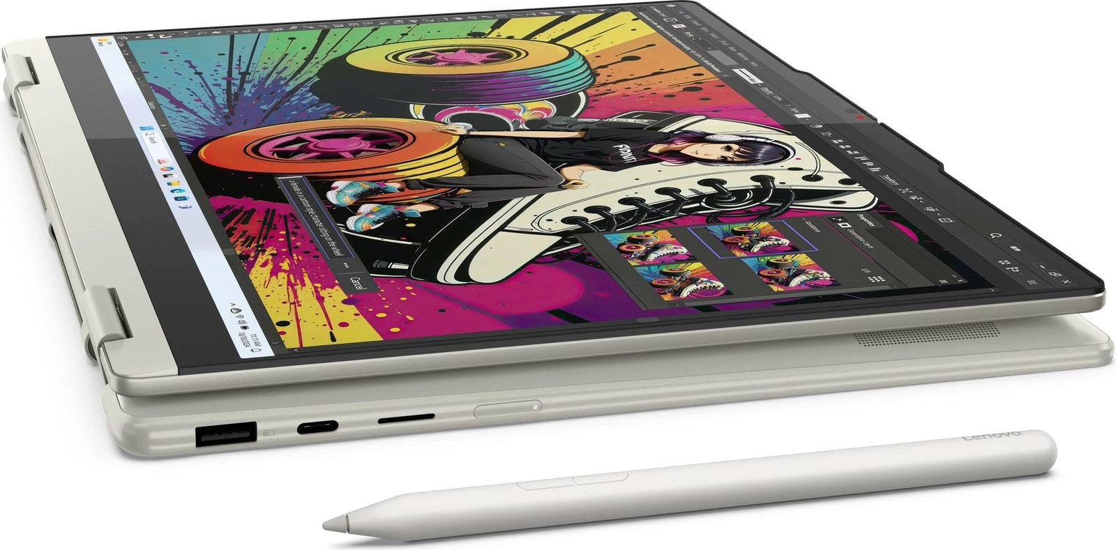 Kompjuter Lenovo Yoga 7 2-in-1 14AKP10 Ryzen AI 7 350, 16GB/1TB SSD, 14 inç, 2.8K, e bardhë