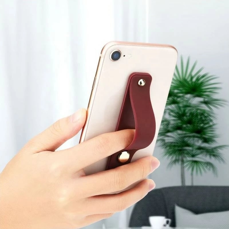 Mbajtës gishti vetë-ngjitës Hurtel me zinxhir, për celular, blu