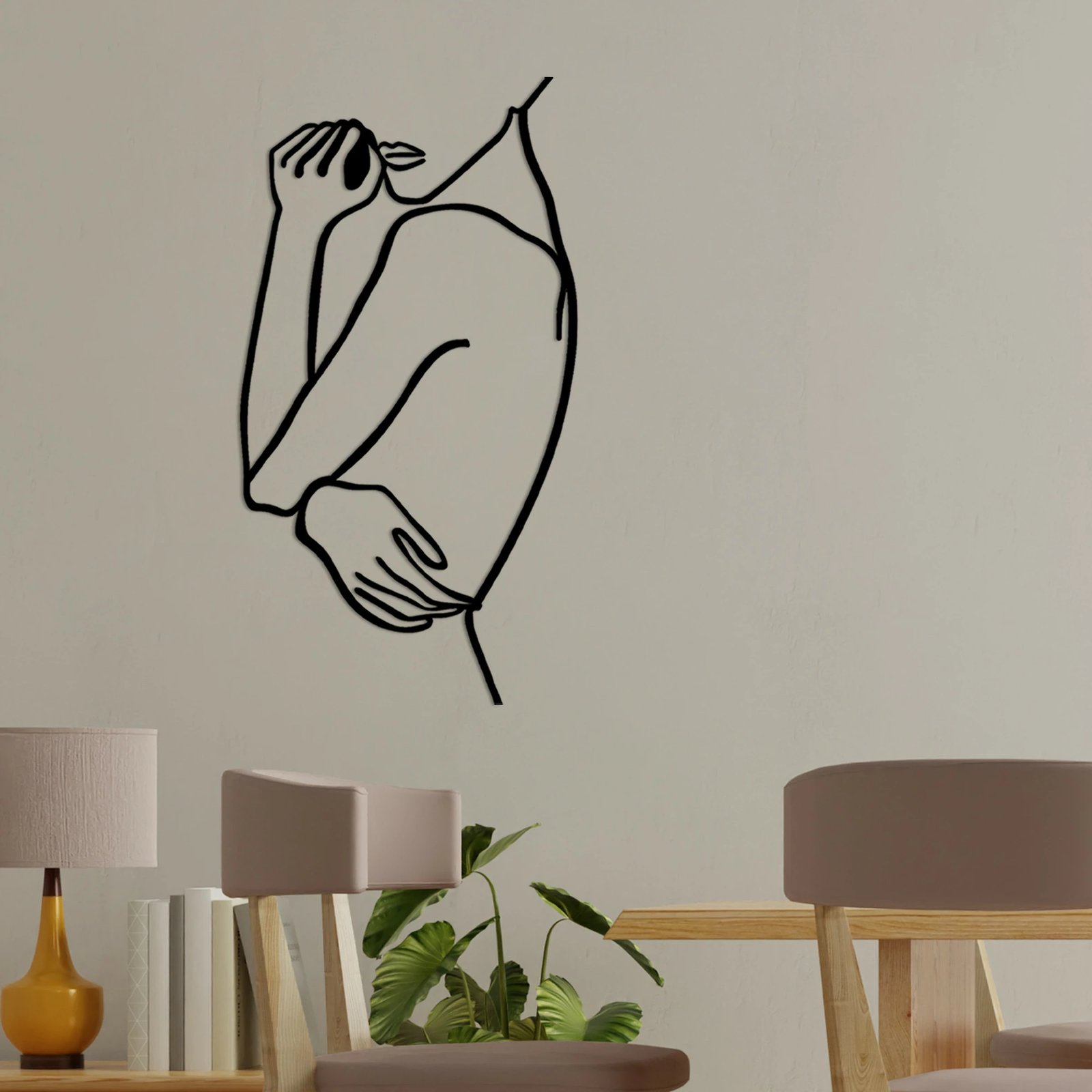 Aksesor dekorativ metalik për mur, Wallity, Gruaja 2