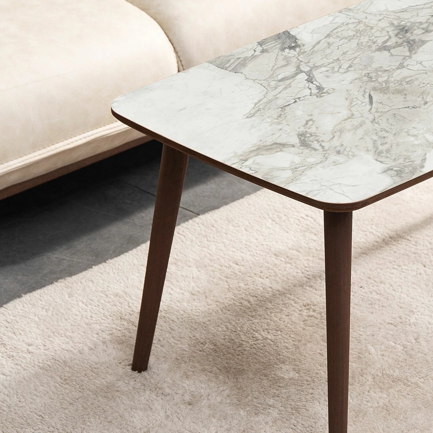 Tavolinë kafeje Skye Decor, Luci, e bardhë