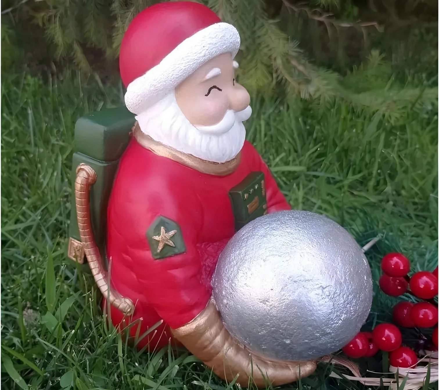 Objekt dekorativ Santa Claus, ngjyrë e kuqe, CY0652