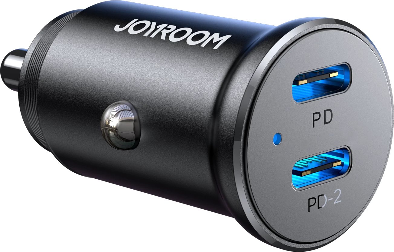 Karikues veture Joyroom JR-CCN06, 2x USB-C, 30W, metal, zi
