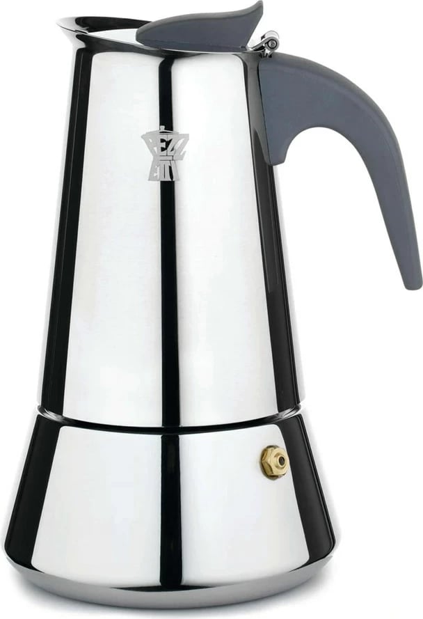 Moka pot Pezzetti Ghidini Cipriano 1388, 6 filxhanë, çelik inox, e zezë