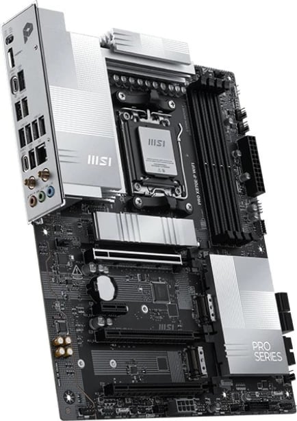 Pllakë amë MSI PRO X870E-P WIFI, Socket AM5, ATX, DDR5, Wi-Fi 7, Argjendtë