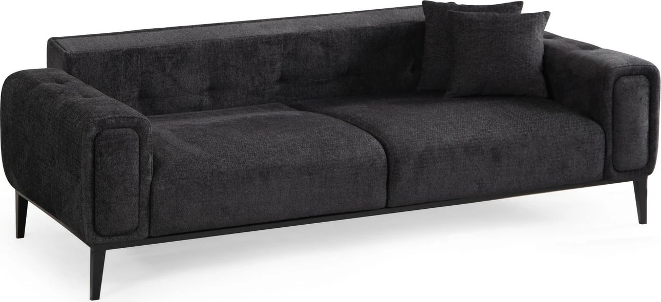 Divan-krevat treshe Athena, ngjyrë e zezë