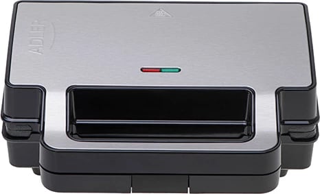 Toster sanduiçash 2-në-1, Adler AD 3073, pllaka të këmbyeshme sanduiçi dhe grill, shtresë jo-ngjitëse, 1000–1400W, i zi