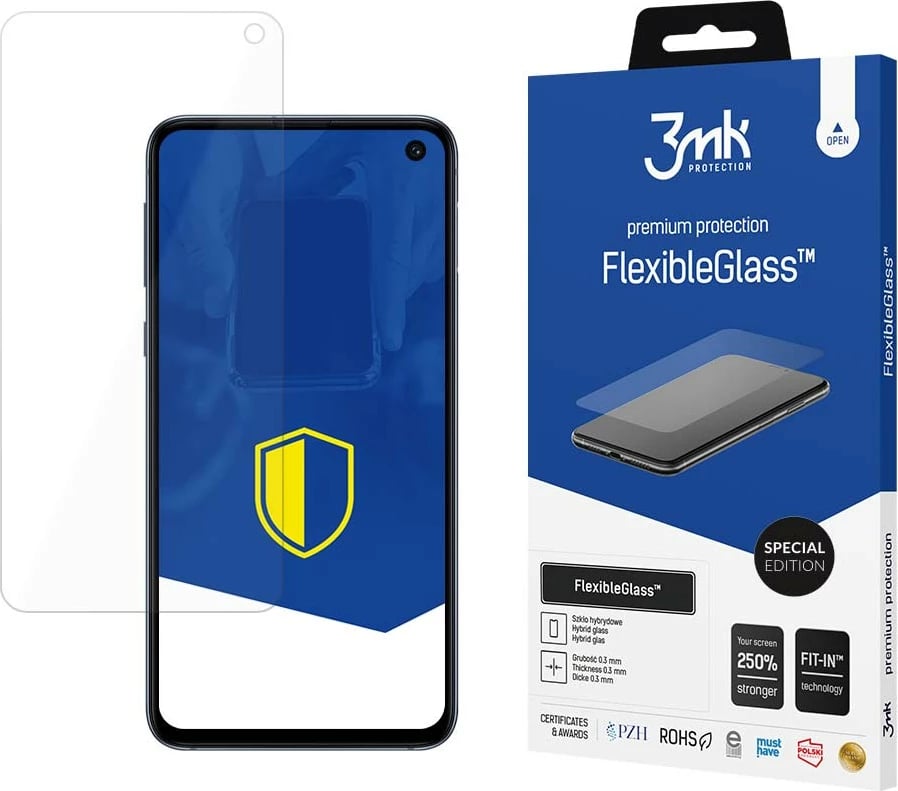 Mbrojtës ekrani, 3mk Protection FlexibleGlass Special Edition për Samsung Galaxy S10e, antibakterial 99%, 7H, anti-shock, transparent