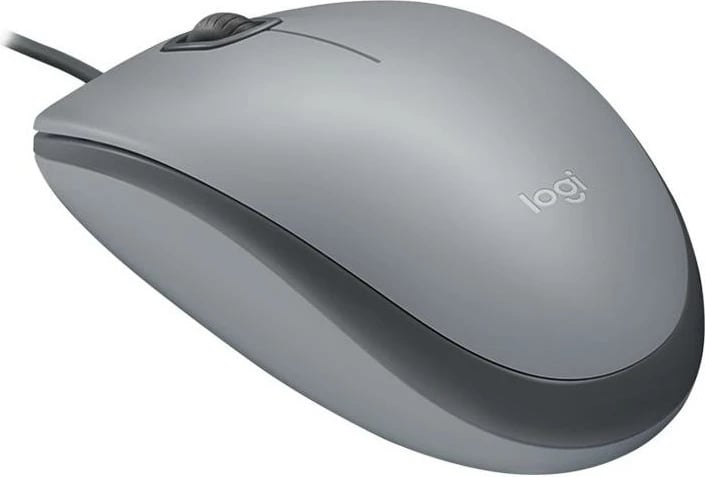 Maus, Logitech, M110 Silent (910-006760), me kabllo, klikime të qeta, gri e mesme