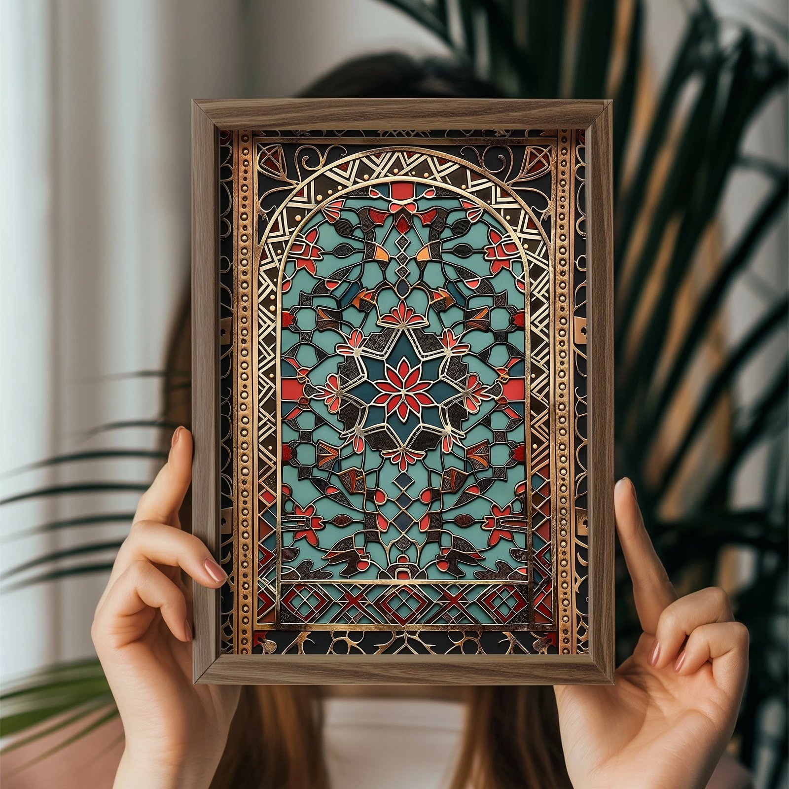 Pikturë dekorative me kornizë MDF, shumëngjyrëshe, Wallity, GE117-L