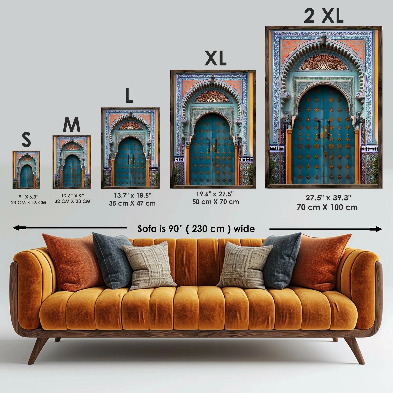 Pikturë dekorative me kornizë MDF, shumëngjyrëshe, Wallity, GE119-L