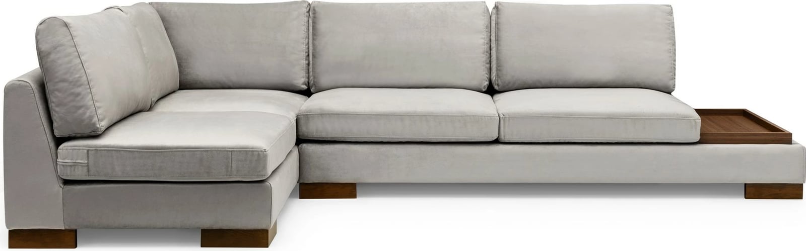 Këndare Atelier del Sofa Tulip, kënd i majtë, pa puf, ngjyrë gri e çelët
