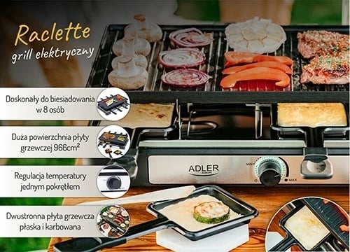 Grilë elektrike Adler AD 6616, 1400 W, e zezë Grilë elektrike Adler AD 6616, 1400 W, e zezë