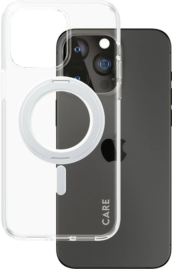 Mbështjellës PanzerGlass CARE Case me kickstand, MagSafe, për iPhone 15 Pro Max, transparent