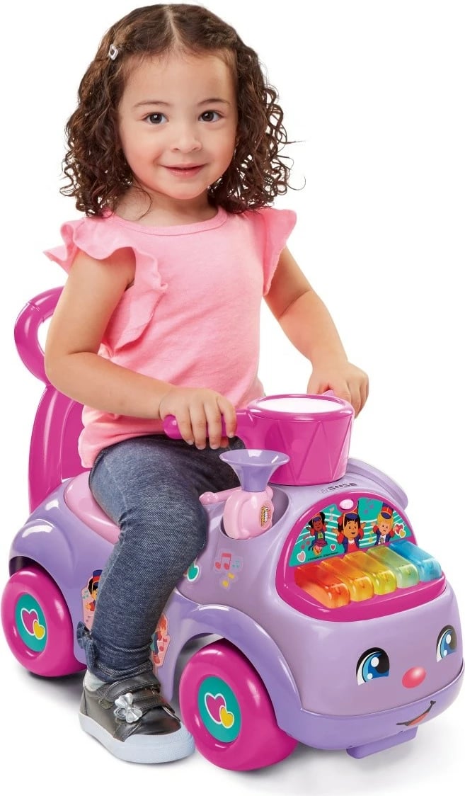 Lodër ride-on Pulio Fisher Price Musical Parade, 53x26x33 cm, muzikore, vjollcë/rozë