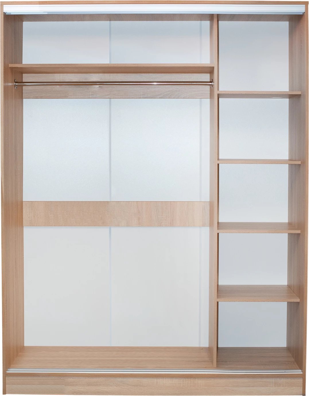 Dollap me dyer rrëshqitëse me pasqyrë, sonama, FH2434, 160x60x210 cm