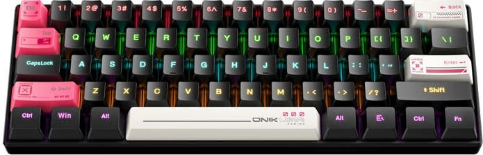 Tastierë Onikuma G55, me kabllo, 61 taste, RGB, e zezë