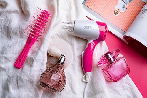 Tharëse flokësh, Adler, AD 2259, 1200W, dorezë palosëse, 2 nivele temperaturë/erë, me koncentrator, ngjyrë e bardhë perlë me rozë