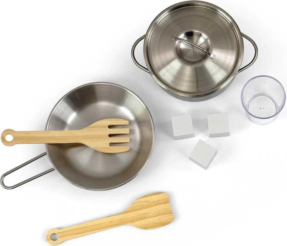 Kuzhinë loje prej druri, Milly Mally, Bjorn, me drita e tinguj, e rregullueshme në lartësi, me aksesorë, rozë