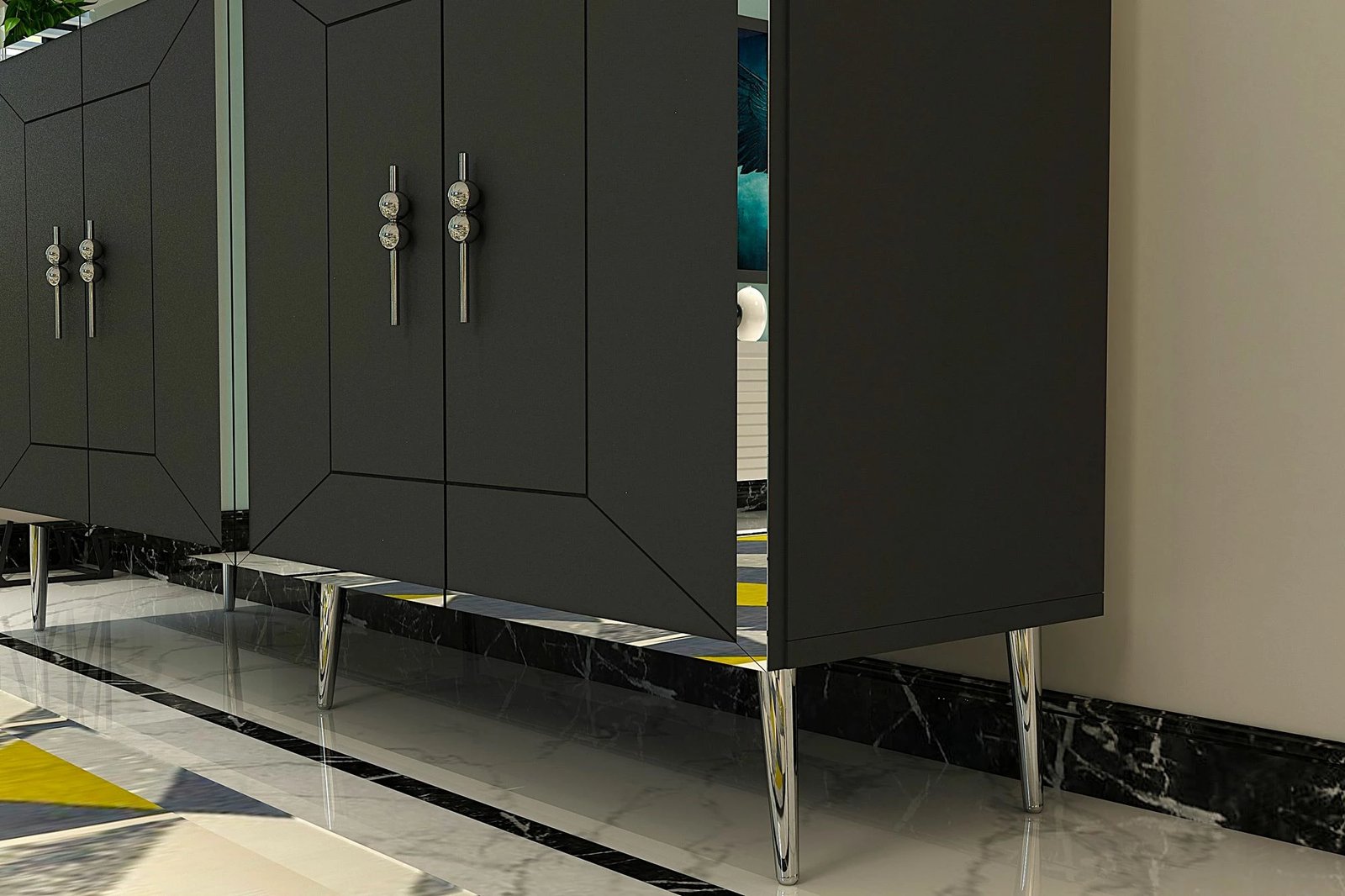 Konsol Skye Decor, Arno KB150, antracit, argjend