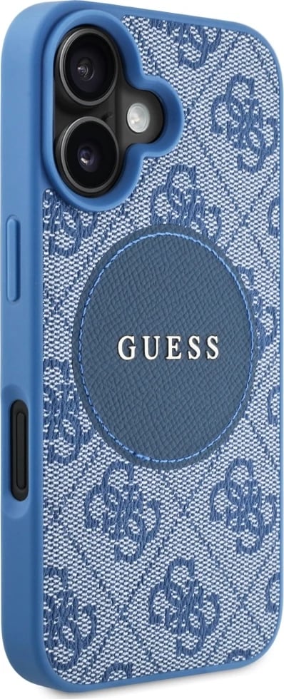 Mbështjellës Guess 4G Circle Classic Logo MagSafe për iPhone 16, Kaltër Mbështjellës Guess 4G Circle Classic Logo MagSafe për iPhone 16, Kaltër