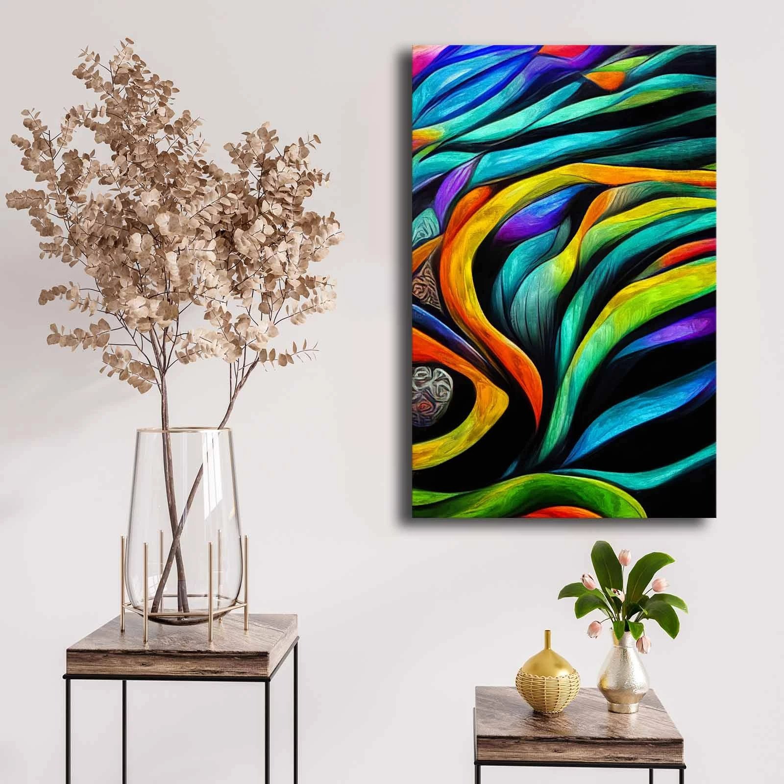 Pikturë dekorative në kanavacë, shumëngjyrëshe, 45x70cm, Wallity 4570NISC-001