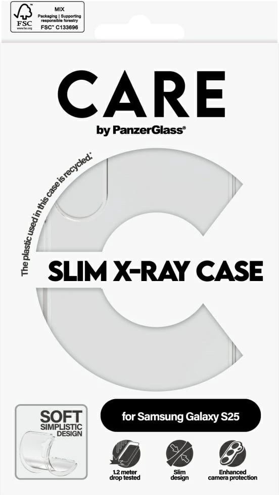 Mbështjellës PanzerGlass CARE Fashion X-Ray për Samsung Galaxy S25, Transparent