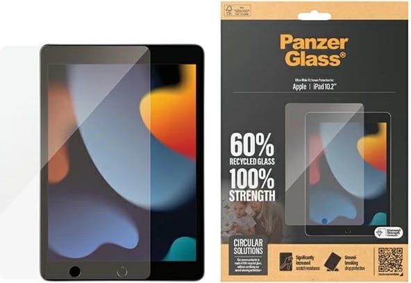 Mbrojtës xhami PanzerGlass Ultra-Wide Fit për iPad 10.2"