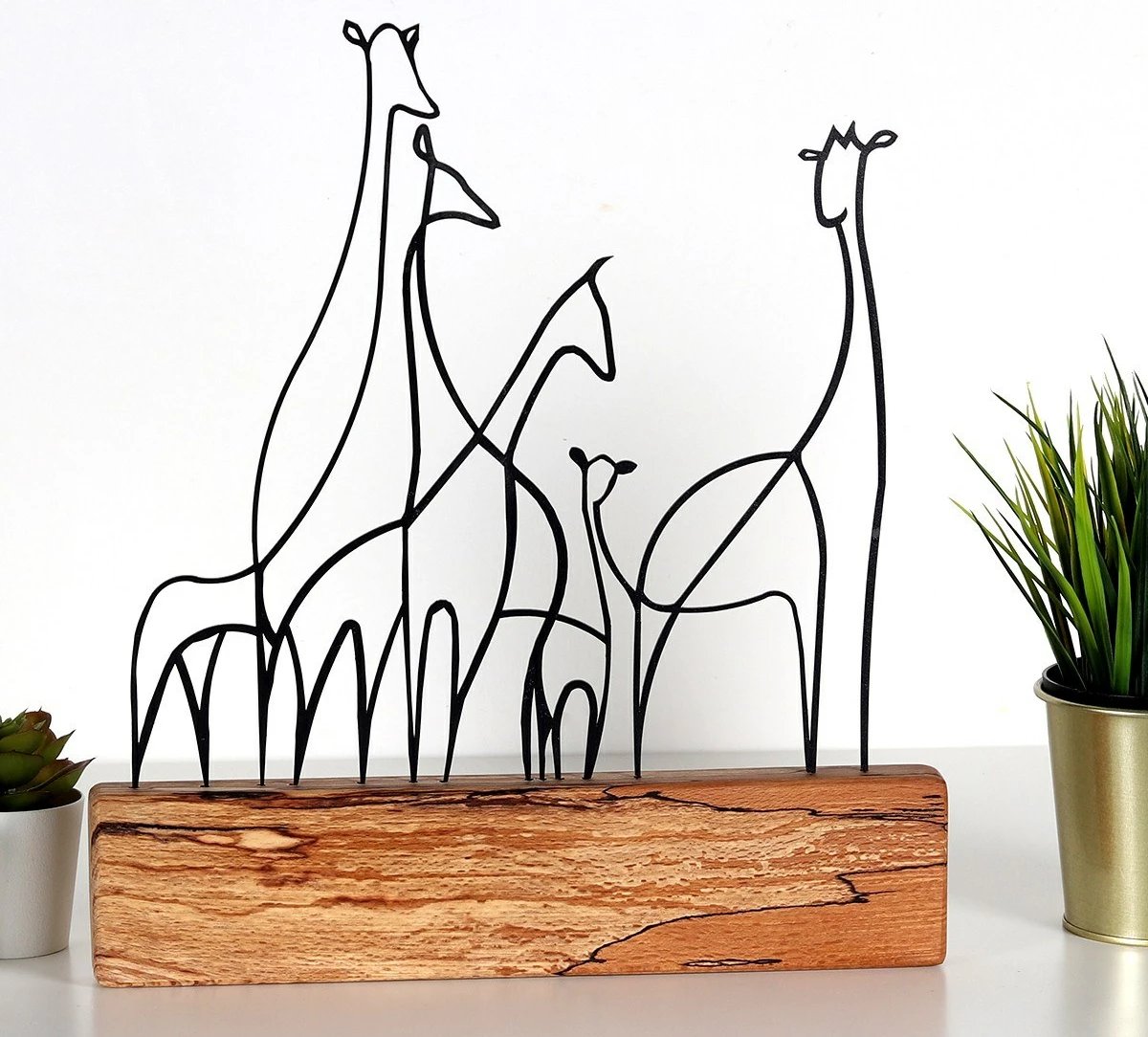 Objekt dekorativ prej metali, Aberto Design, M-033, ngjyrë e zezë, 30x35x3.5cm