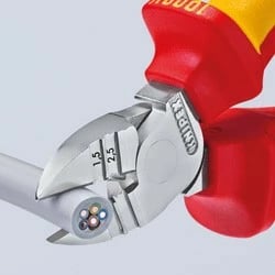 Knipex kapëse KP-1426160, izolim mbrojtës, 160mm, kuqe-verdhë